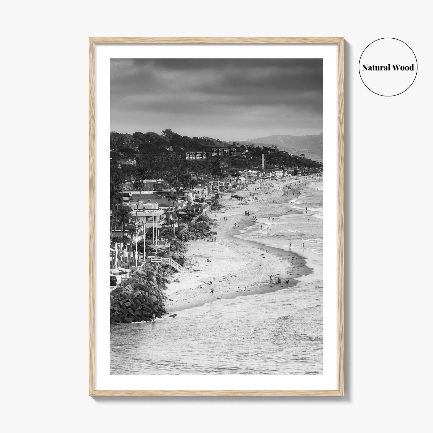 Del Mar Black and White Fine Art Photo Print, San Diego, California Poster