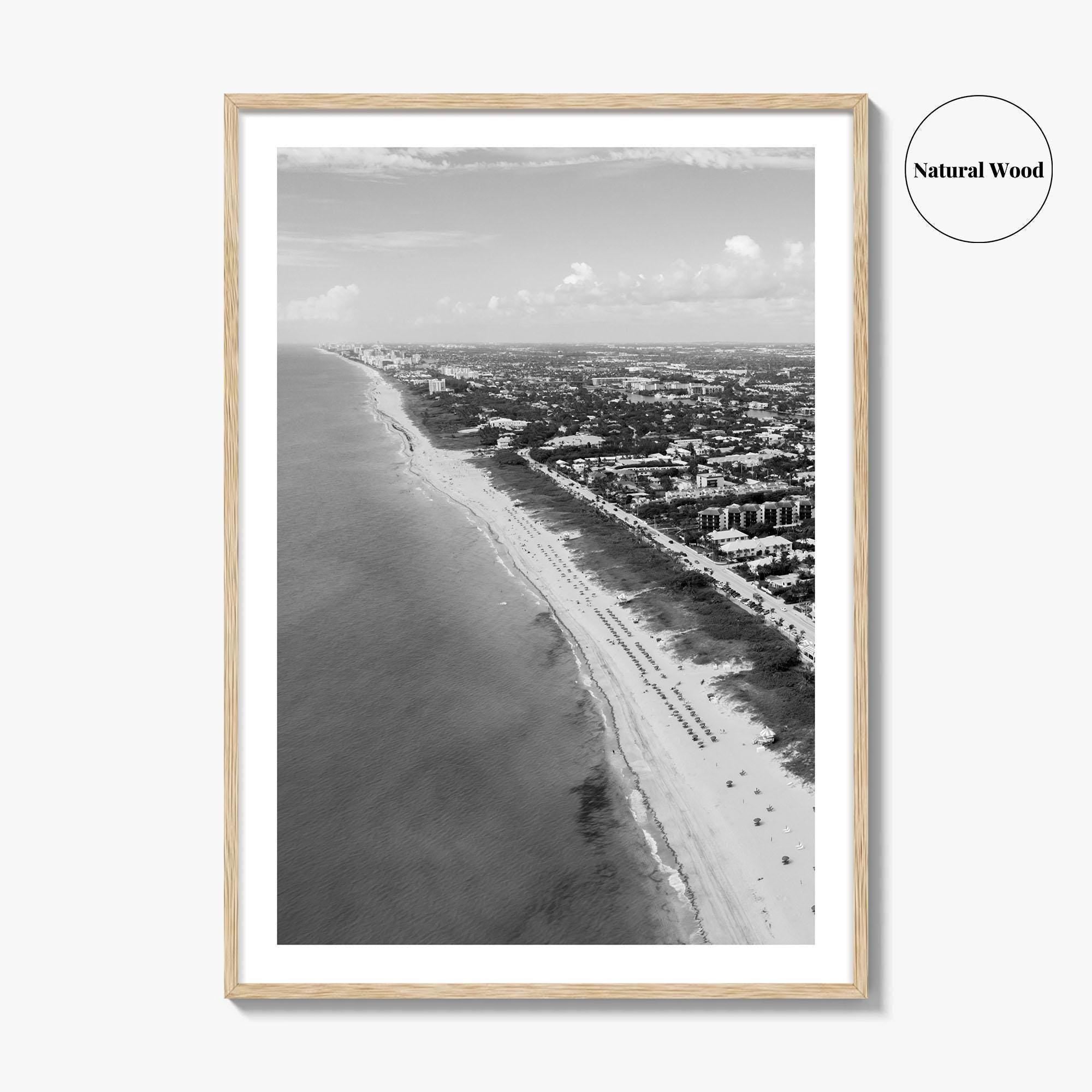 Delray Beach Black and White Fine Art Photo Print, Florida USA Poster
