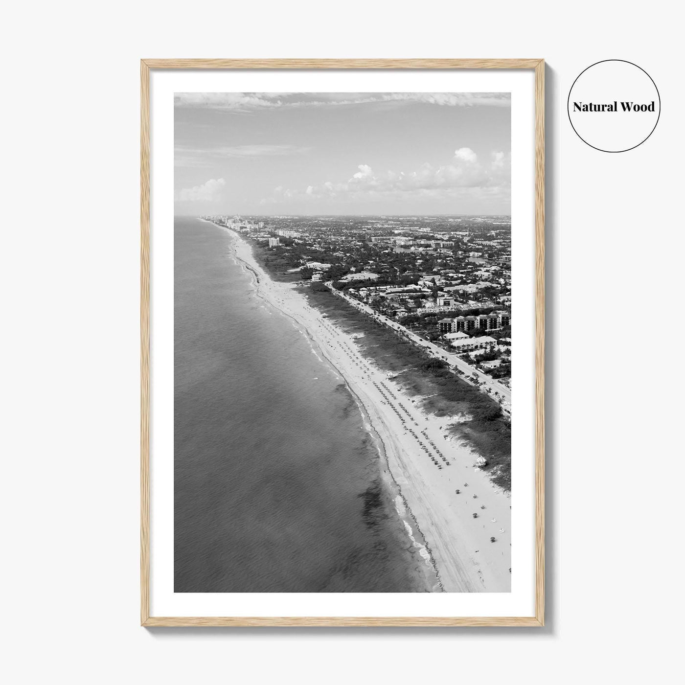 Delray Beach Black and White Fine Art Photo Print, Florida USA Poster
