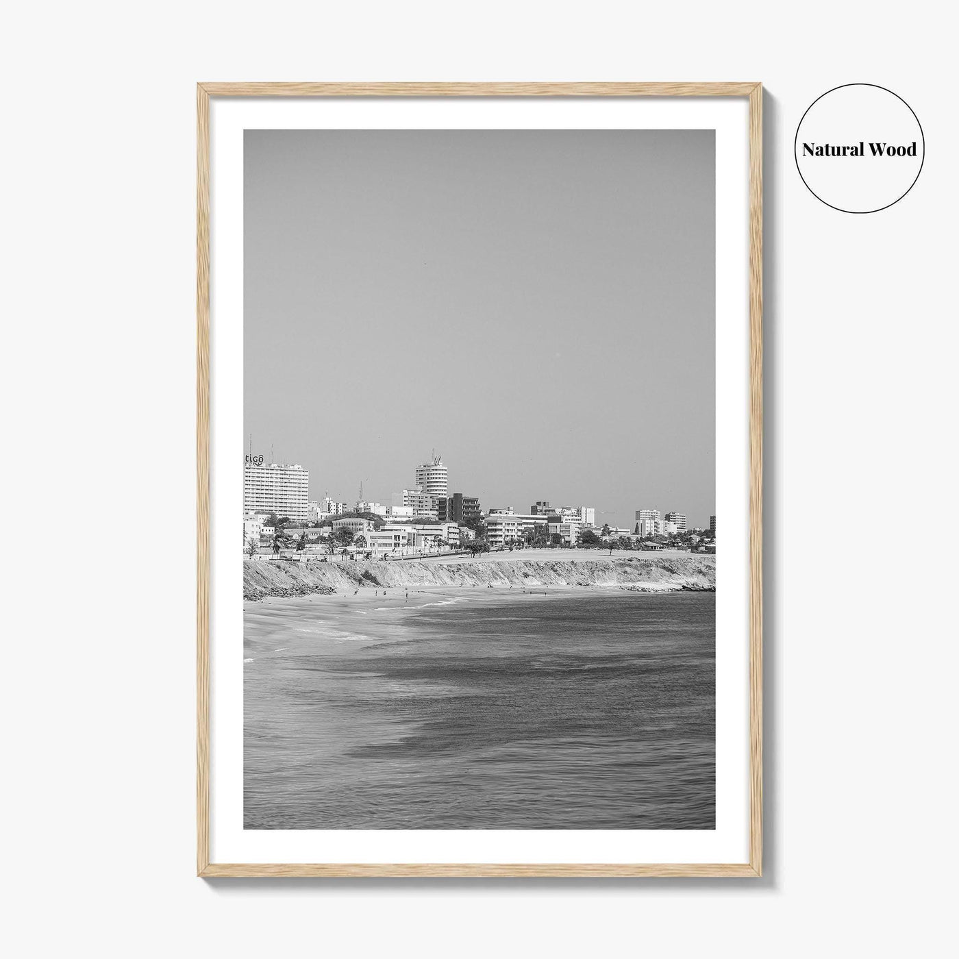 Dakar Black and White Fine Art Photo Print, Senegal Shoreline Wall Decor Poster