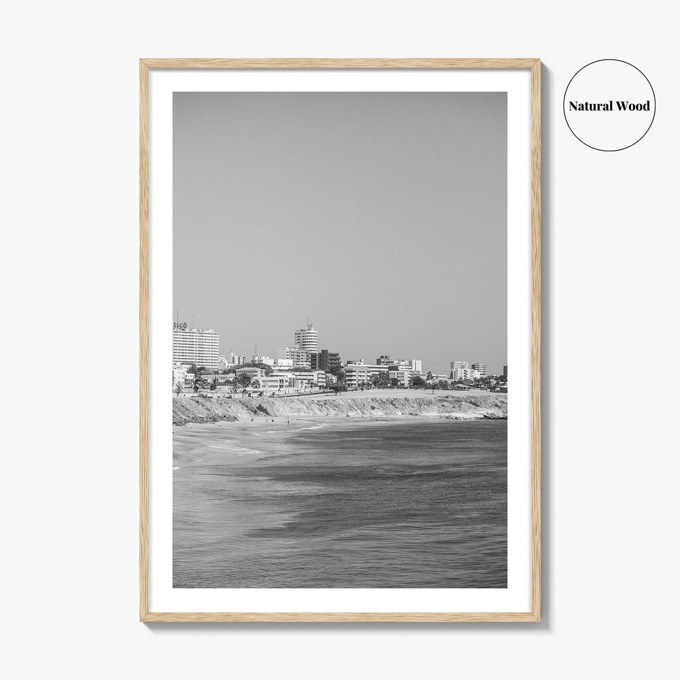 Dakar Black and White Fine Art Photo Print, Senegal Shoreline Wall Decor Poster