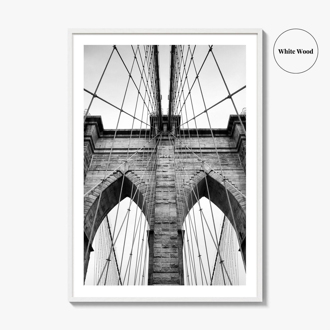 Brooklyn Bridge Black and White Fine Art Photo Print, New York City, NYC Poster