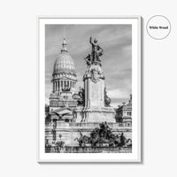 Buenos Aires Black and White Fine Art Photo Print, Argentine Congress, Argentina Poster
