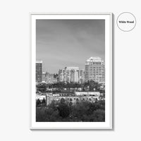 Colorado Springs Skyline Black and White Fine Art Photo Print, City Poster, CO USA