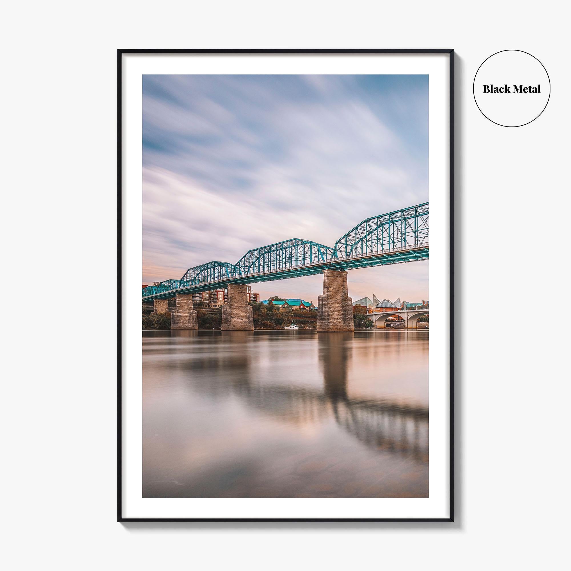 Chattanooga Fine Art Photo Print, Tennessee River Bridge, USA Wall Decor Poster