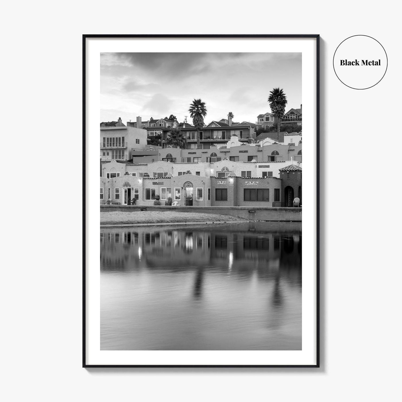 Capitola Black and White Fine Art Photo Print, Santa Cruz Monterey Bay California Poster