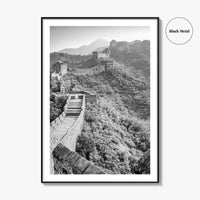 Great Wall of China Black and White Fine Art Photo Print, Beijing Poster