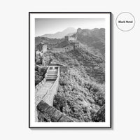 Great Wall of China Black and White Fine Art Photo Print, Beijing Poster