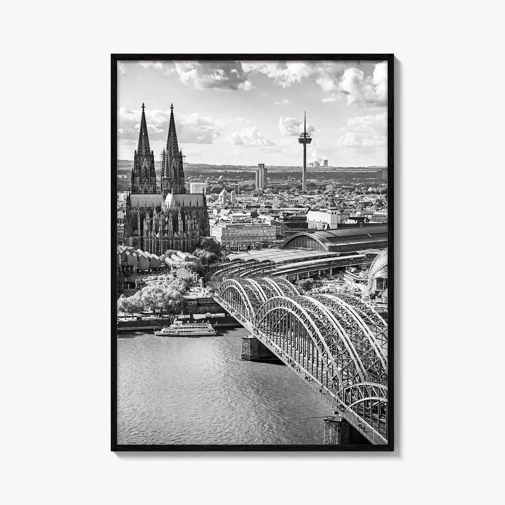 Cologne Black and White Fine Art Photo Print, Köln Germany, North Rhine-Westphalia Poster