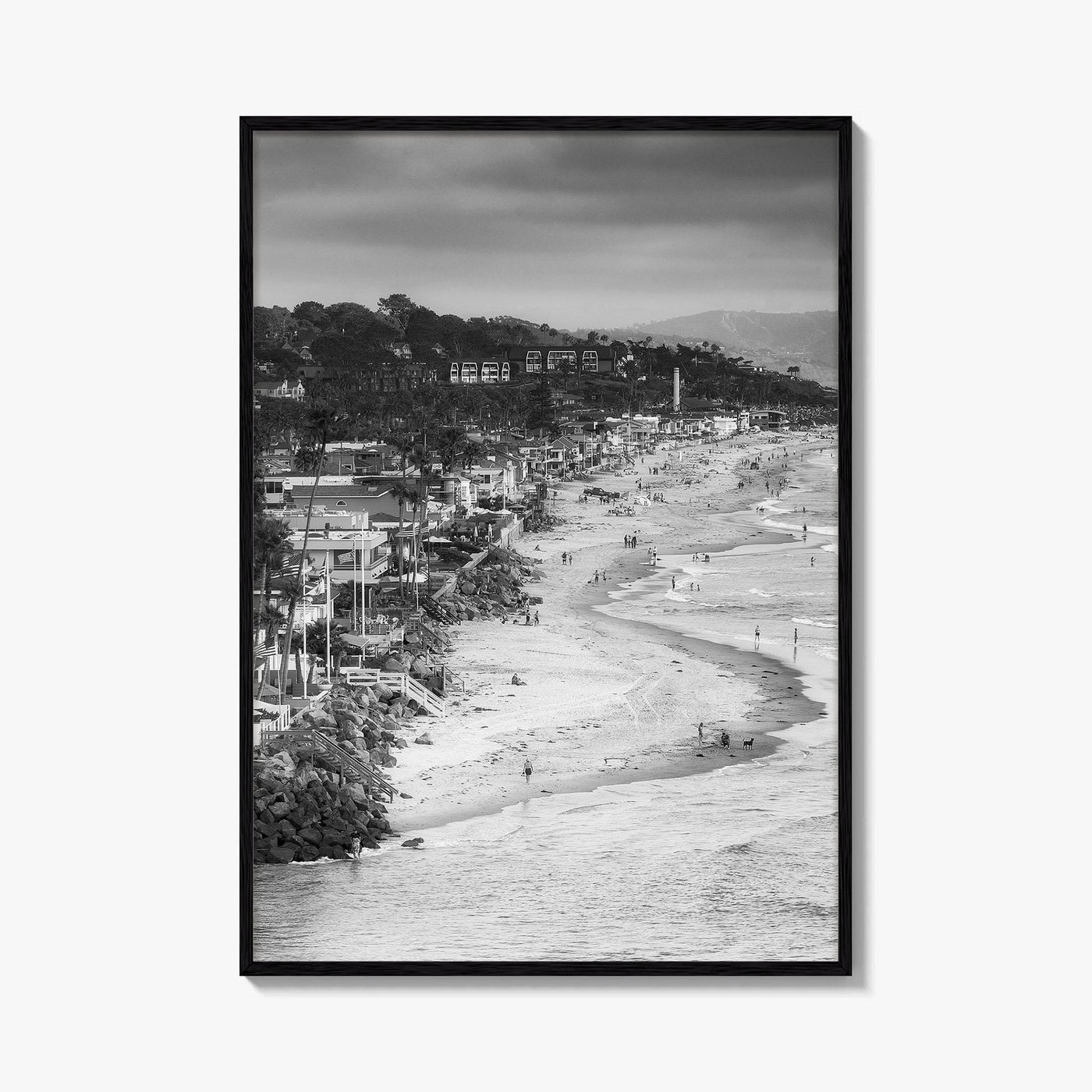 Del Mar Black and White Fine Art Photo Print, San Diego, California Poster
