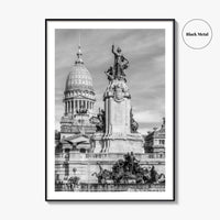 Buenos Aires Black and White Fine Art Photo Print, Argentine Congress, Argentina Poster