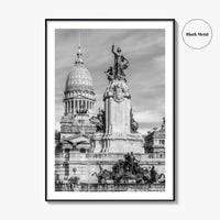 Buenos Aires Black and White Fine Art Photo Print, Argentine Congress, Argentina Poster
