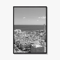 Bari Black and White Fine Art Photo Print, Basilica San Nicola Puglia Italy Poster