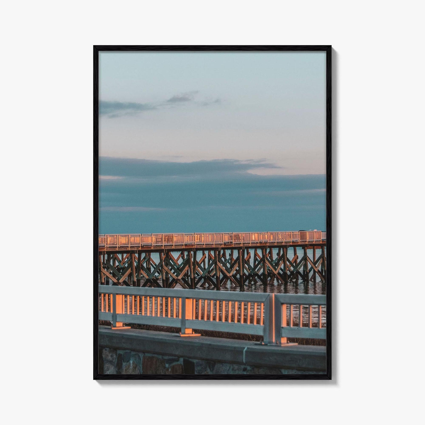 Norwalk Fine Art Photo Print, Calf Pasture Beach, Long Island Sound Connecticut USA Poster