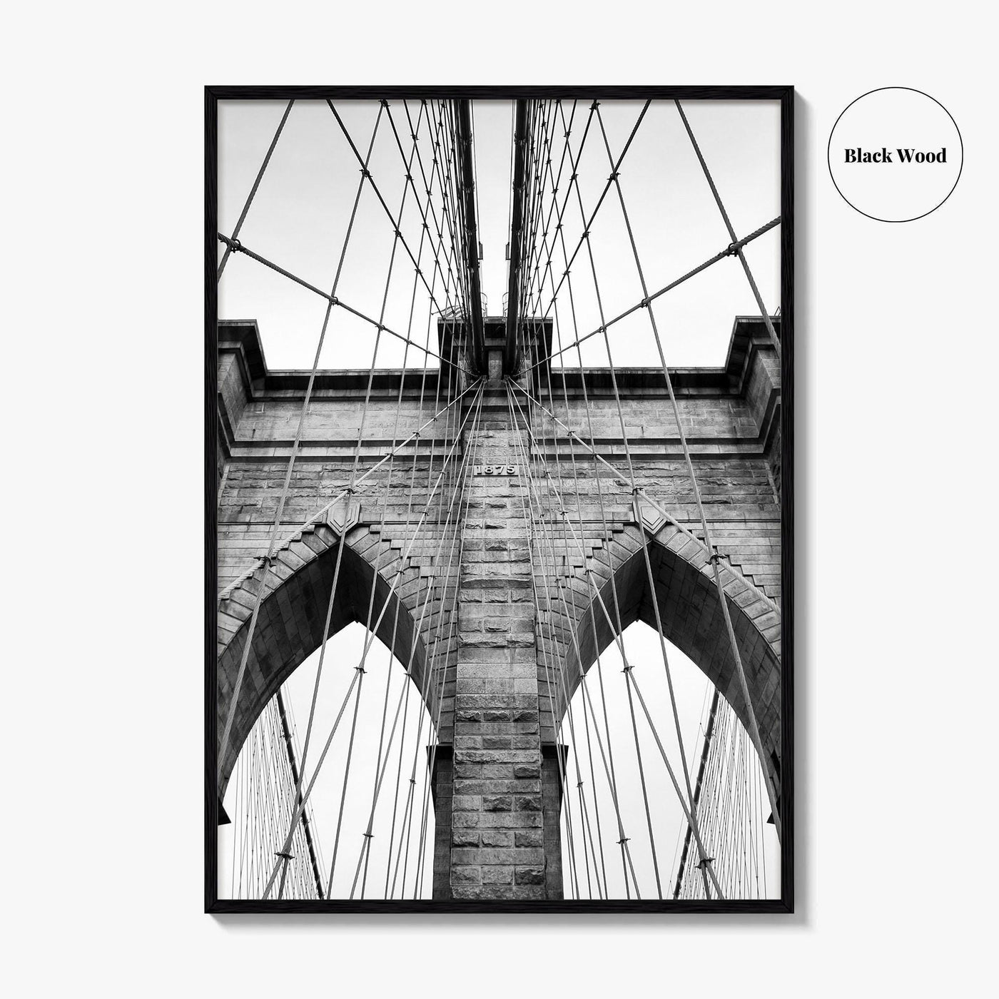 Brooklyn Bridge Black and White Fine Art Photo Print, New York City, NYC Poster