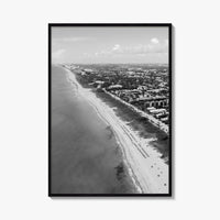 Delray Beach Black and White Fine Art Photo Print, Florida USA Poster