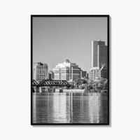Albany Skyline Black and White Fine Art Photo Print, Poster, New York Poster