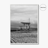 El Segundo Black and White Fine Art Photo Print, California Lifeguard Poster