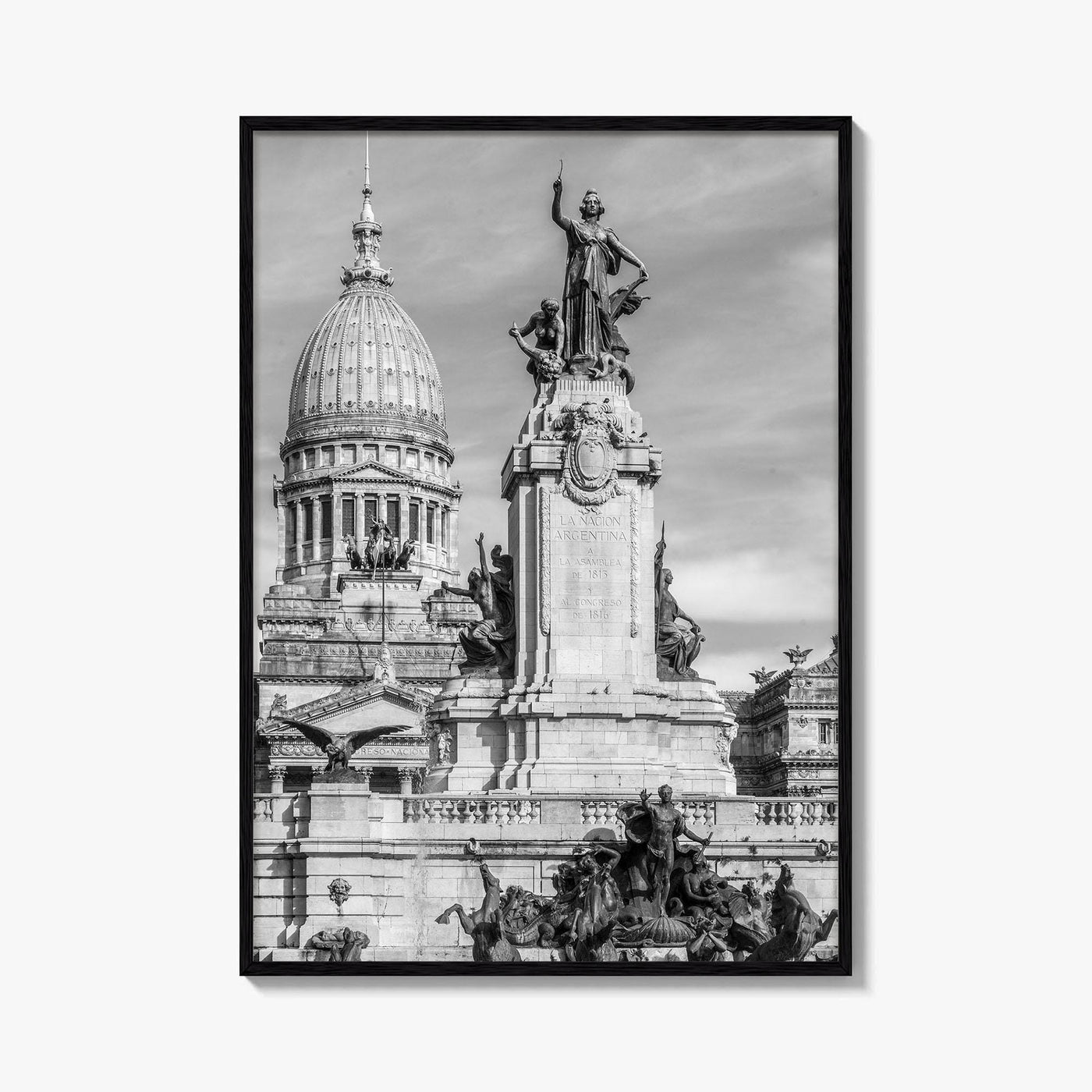 Buenos Aires Black and White Fine Art Photo Print, Argentine Congress, Argentina Poster