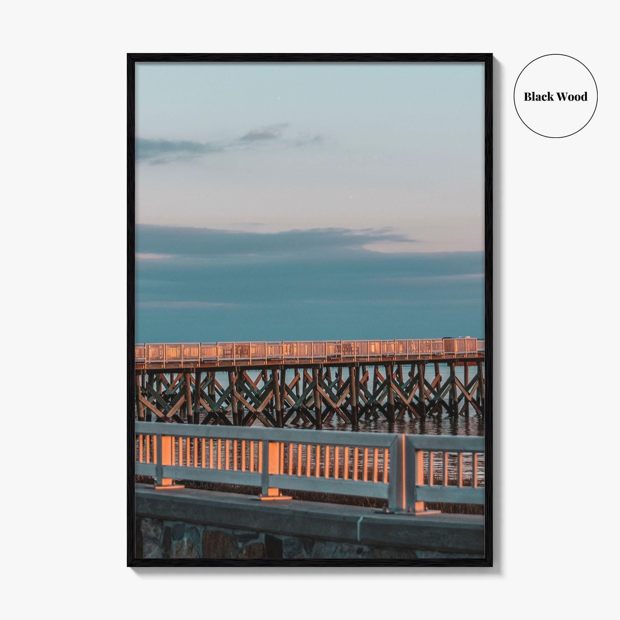 Norwalk Fine Art Photo Print, Calf Pasture Beach, Long Island Sound Connecticut USA Poster