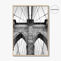 Brooklyn Bridge Black and White Fine Art Photo Print, New York City, NYC Poster
