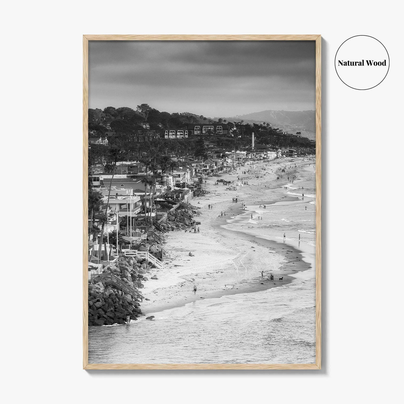 Del Mar Black and White Fine Art Photo Print, San Diego, California Poster