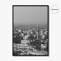 Aleppo Black and White Fine Art Photo Print, Citadel, Syria Wall Decor Poster
