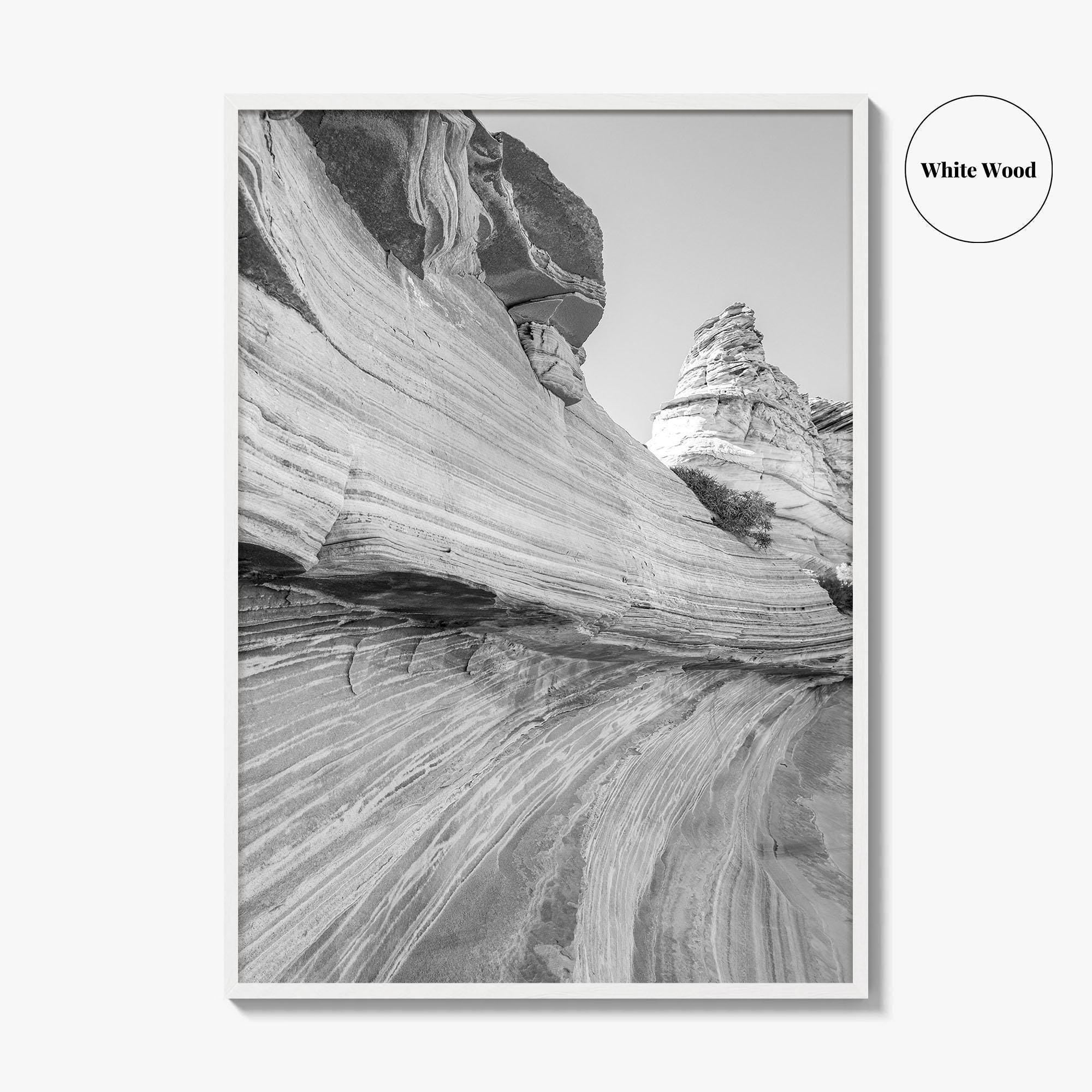 Coyote Buttes South Black and White Fine Art Photo Print, Vermilion Cliffs Poster