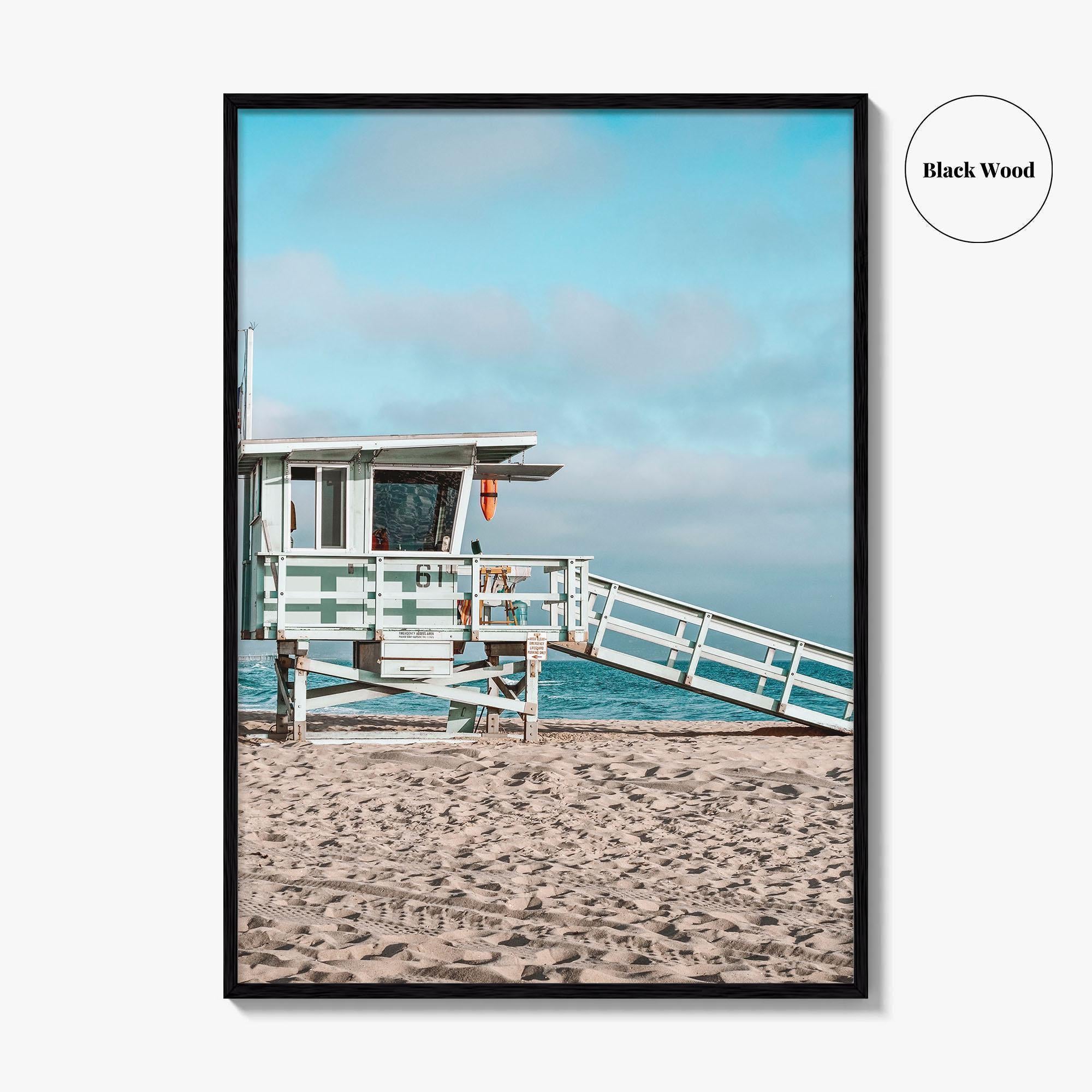 El Segundo Fine Art Photo Print, Lifeguard Tower, Los Angeles, California, USA Beach Poster