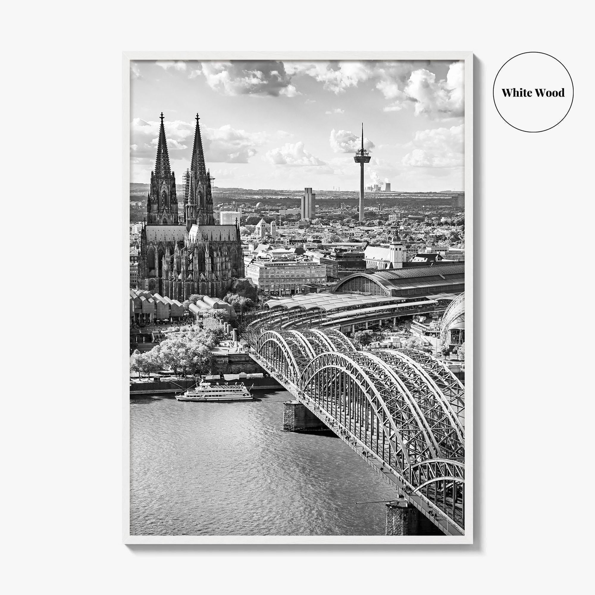 Cologne Black and White Fine Art Photo Print, Köln Germany, North Rhine-Westphalia Poster