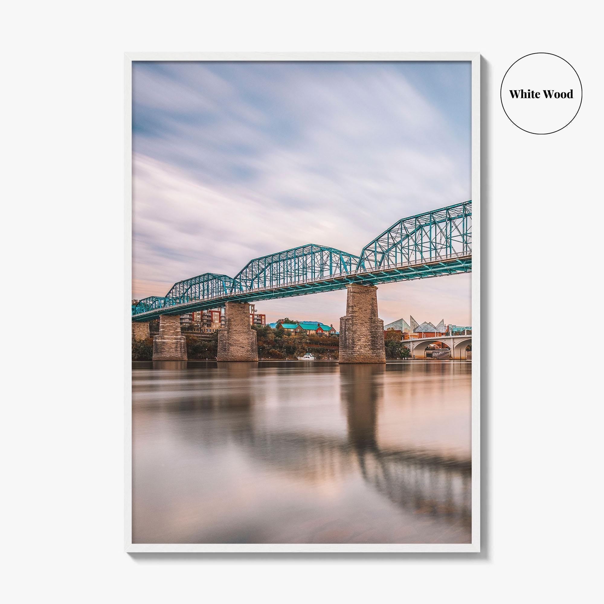 Chattanooga Fine Art Photo Print, Tennessee River Bridge, USA Wall Decor Poster