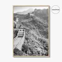 Great Wall of China Black and White Fine Art Photo Print, Beijing Poster