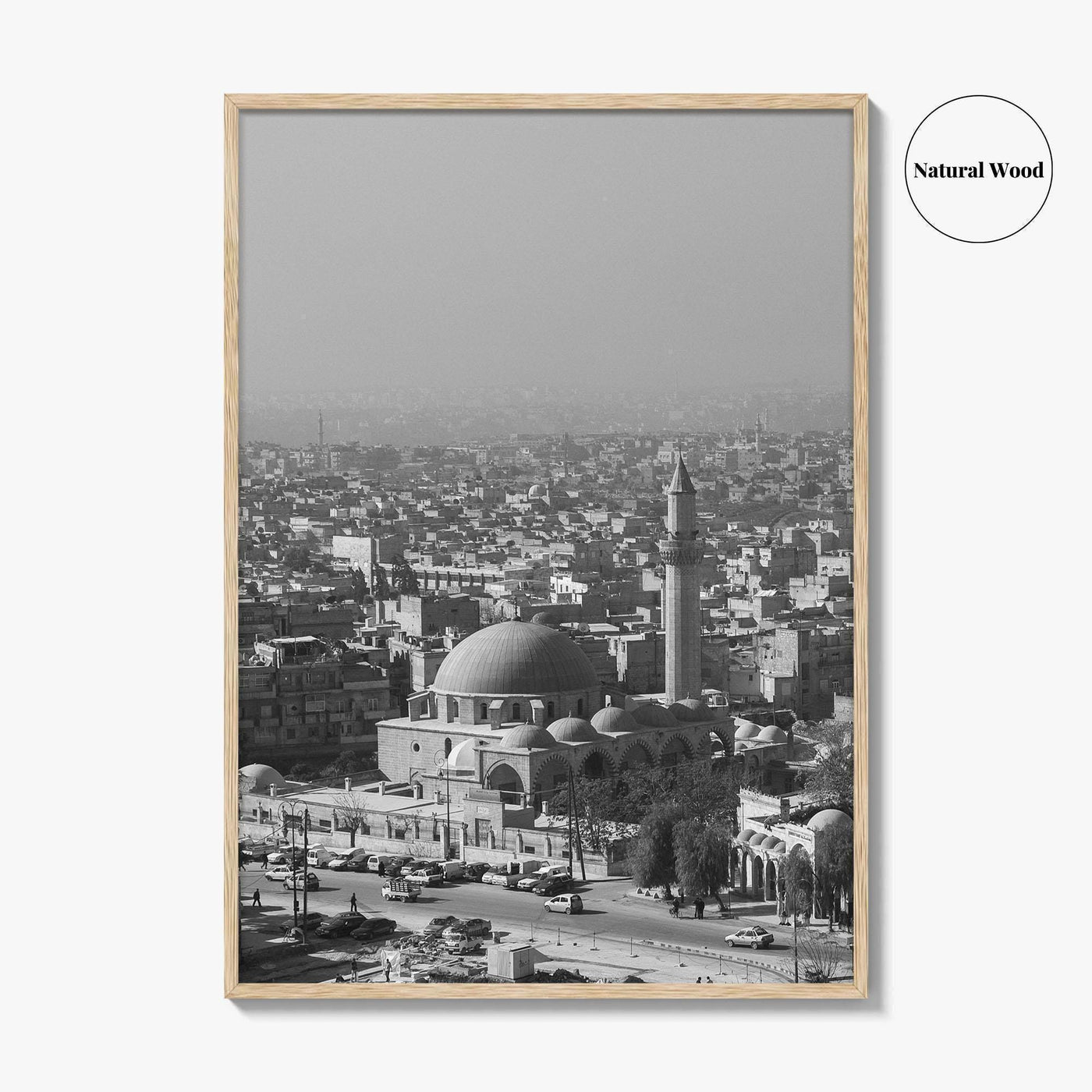 Aleppo Black and White Fine Art Photo Print, Citadel, Syria Wall Decor Poster