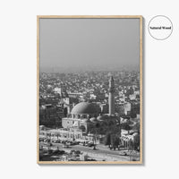 Aleppo Black and White Fine Art Photo Print, Citadel, Syria Wall Decor Poster