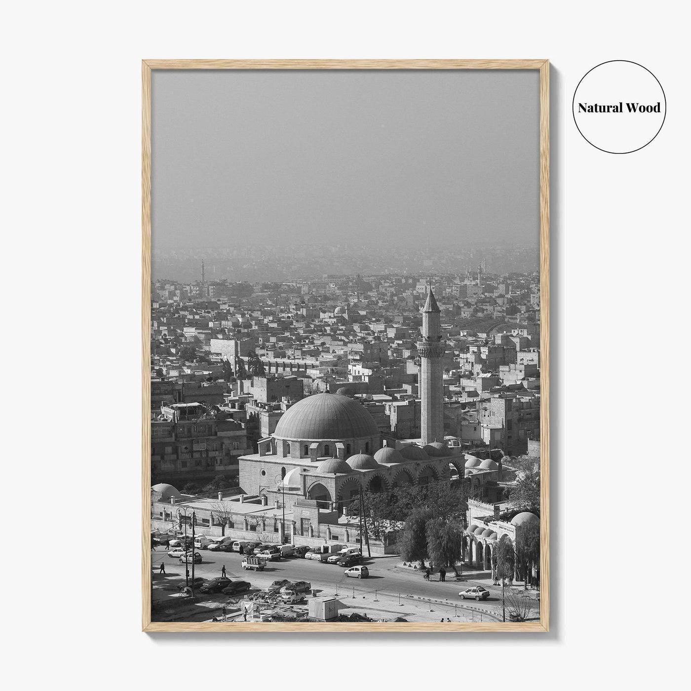 Aleppo Black and White Fine Art Photo Print, Citadel, Syria Wall Decor Poster