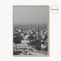 Aleppo Black and White Fine Art Photo Print, Citadel, Syria Wall Decor Poster