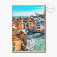 Vernazza Fine Art Photo Print, Cinque Terre, Liguria Italy Seascape Poster