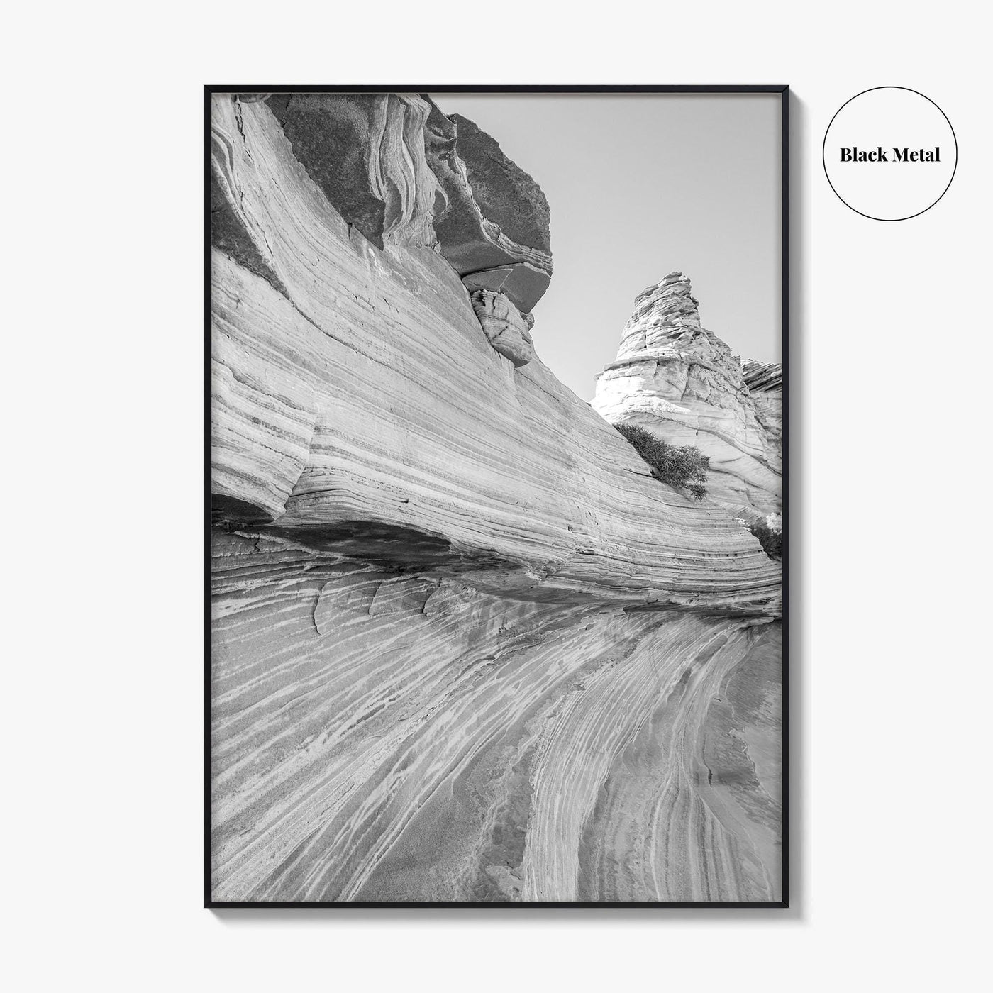 Coyote Buttes South Black and White Fine Art Photo Print, Vermilion Cliffs Poster
