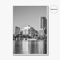 Albany Skyline Black and White Fine Art Photo Print, Poster, New York Poster