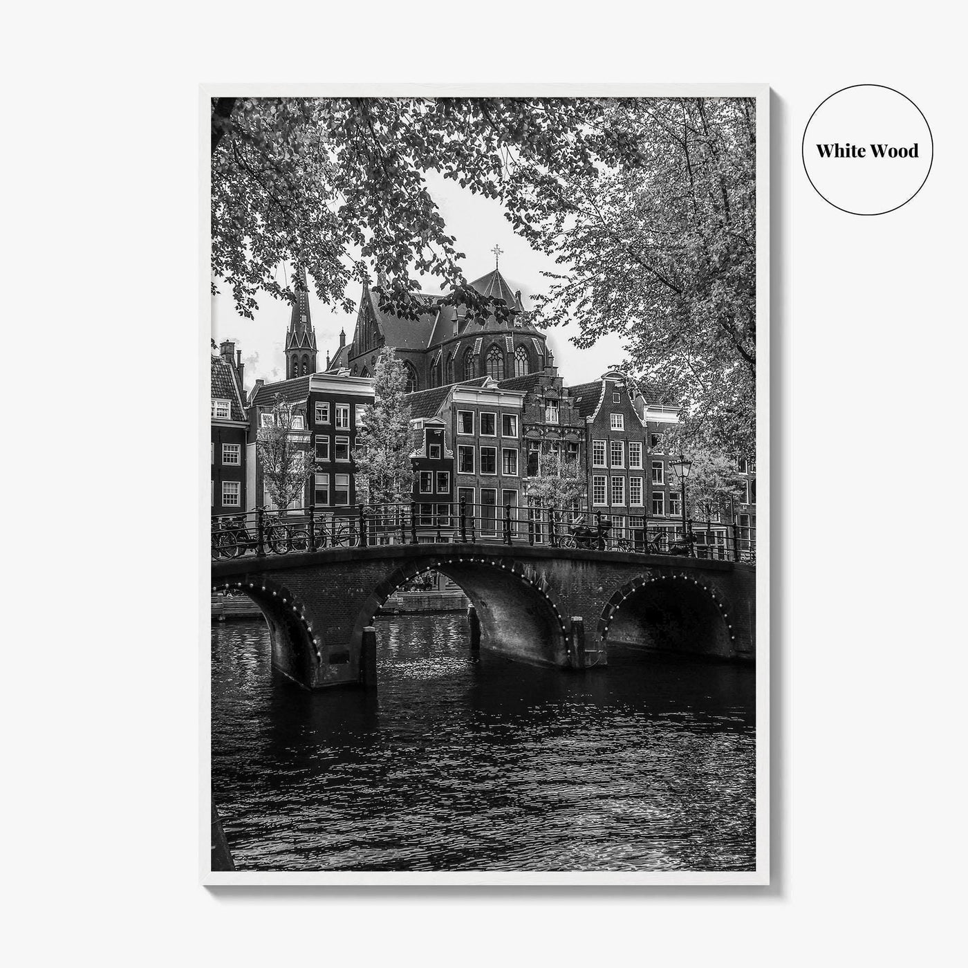 Amsterdam Black and White Fine Art Photo Print, Netherlands Poster, Holland Wall Decor