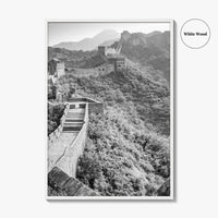 Great Wall of China Black and White Fine Art Photo Print, Beijing Poster