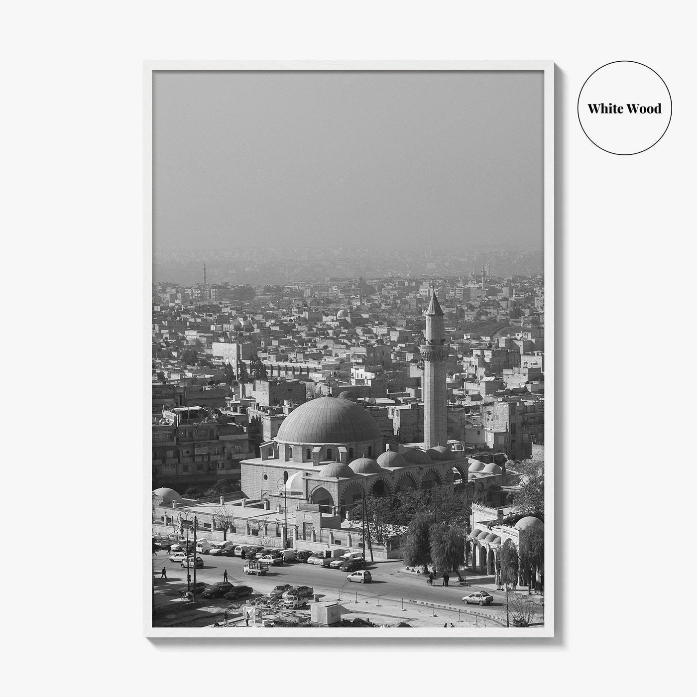 Aleppo Black and White Fine Art Photo Print, Citadel, Syria Wall Decor Poster