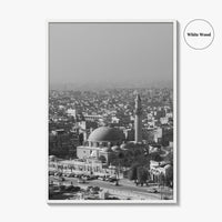 Aleppo Black and White Fine Art Photo Print, Citadel, Syria Wall Decor Poster