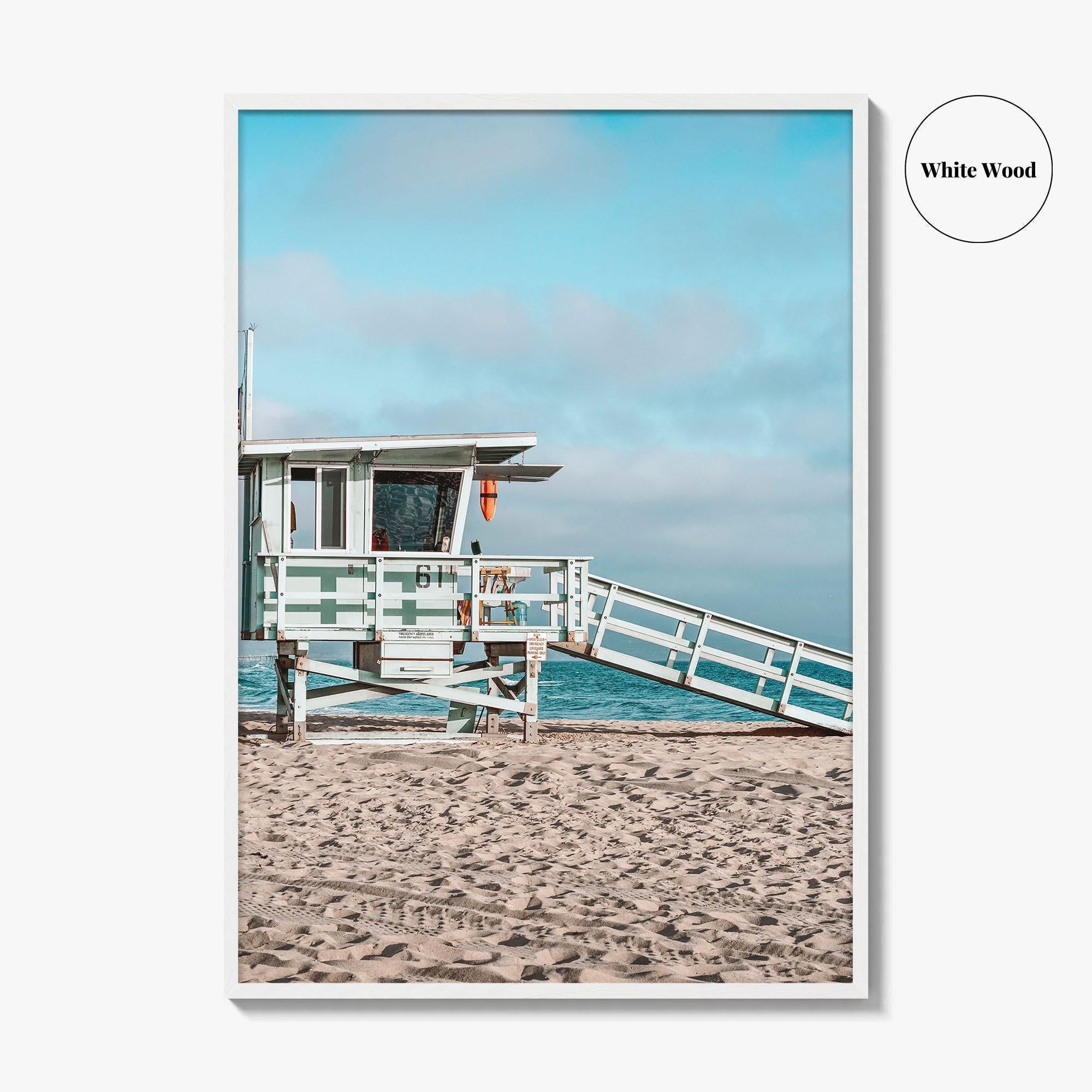 El Segundo Fine Art Photo Print, Lifeguard Tower, Los Angeles, California, USA Beach Poster