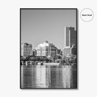 Albany Skyline Black and White Fine Art Photo Print, Poster, New York Poster