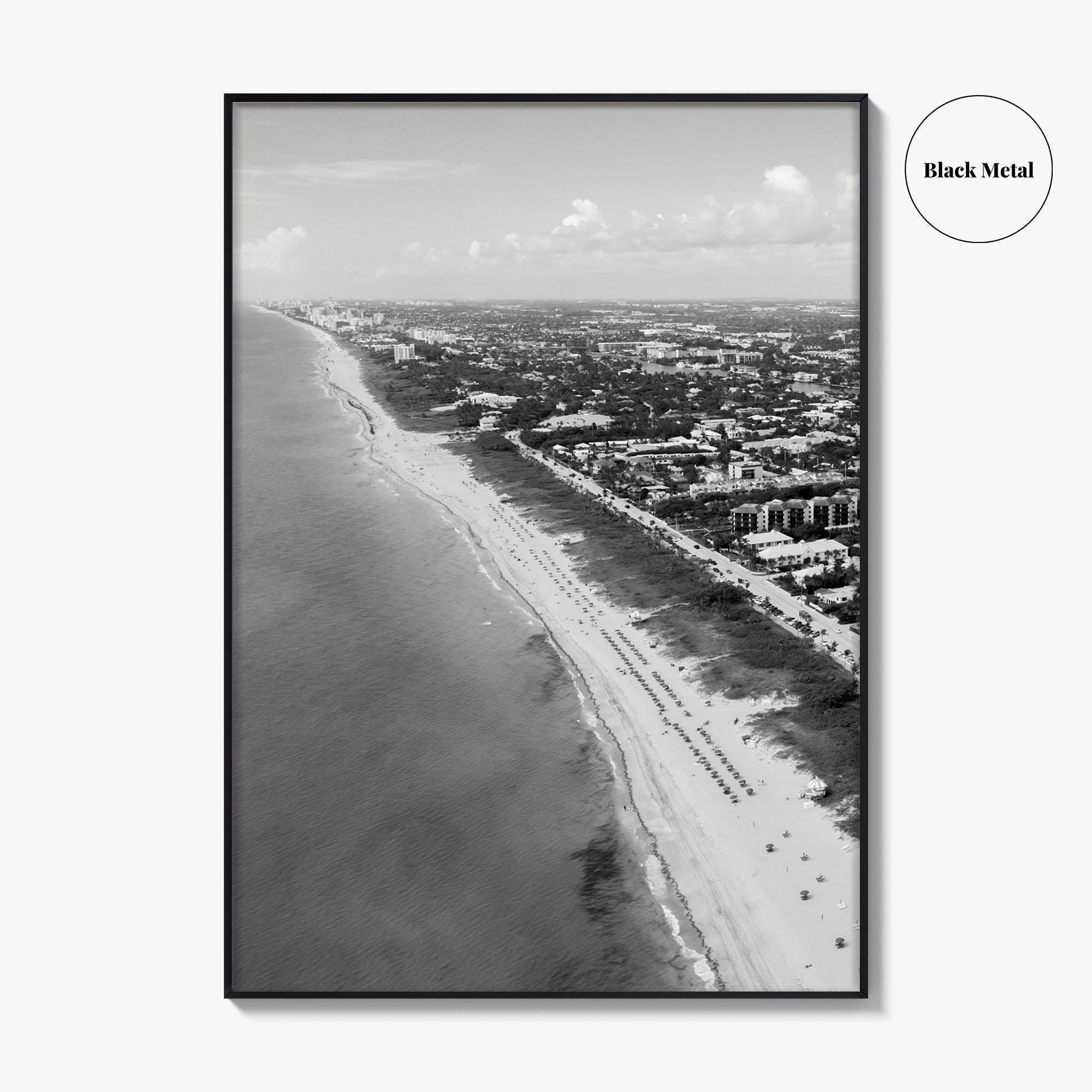 Delray Beach Black and White Fine Art Photo Print, Florida USA Poster
