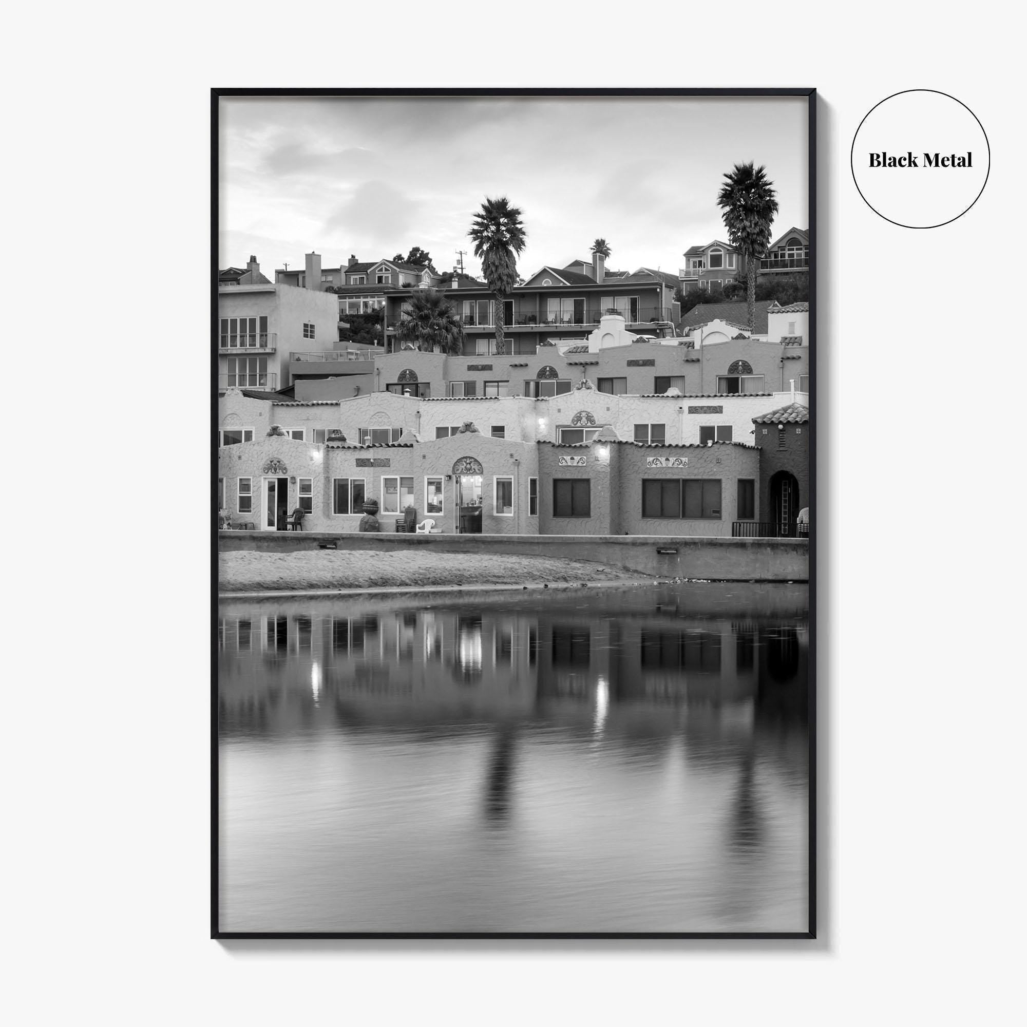 Capitola Black and White Fine Art Photo Print, Santa Cruz Monterey Bay California Poster