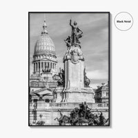 Buenos Aires Black and White Fine Art Photo Print, Argentine Congress, Argentina Poster
