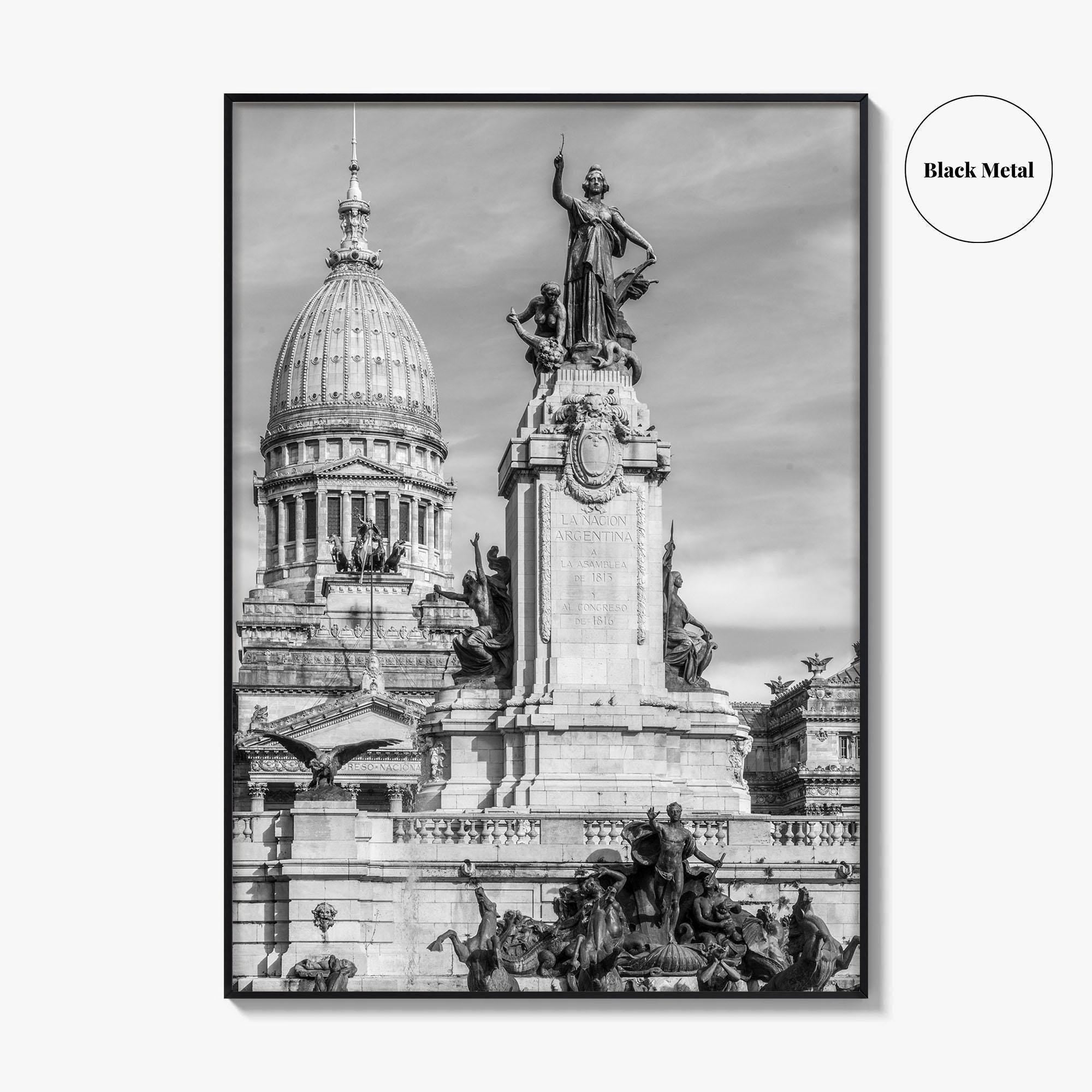 Buenos Aires Black and White Fine Art Photo Print, Argentine Congress, Argentina Poster