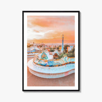 Barcelona Fine Art Photo Print, Park Güell, Gaudí, Catalonia Spain Poster